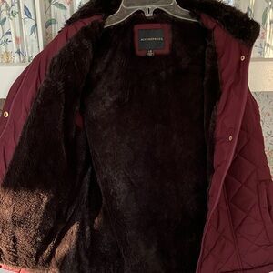 Weatherproof Women's Vest - Dark Brown and Burgundy